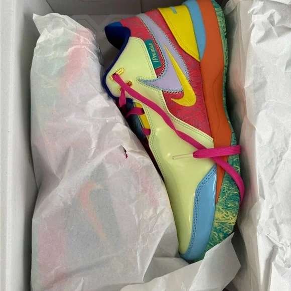 Nike LeBron NXXT Amped Multicolor Sneakers — Purple, Yellow, Pink & Blue Accents - Picture 5 of 8